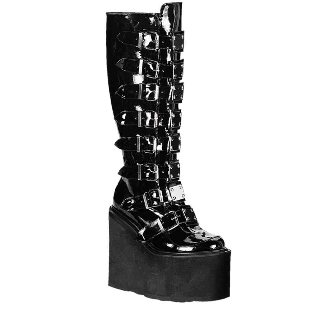 Swing-815 zwart patent- gothic, metal, p Swing-815 zwart patent- gothic, metal, p