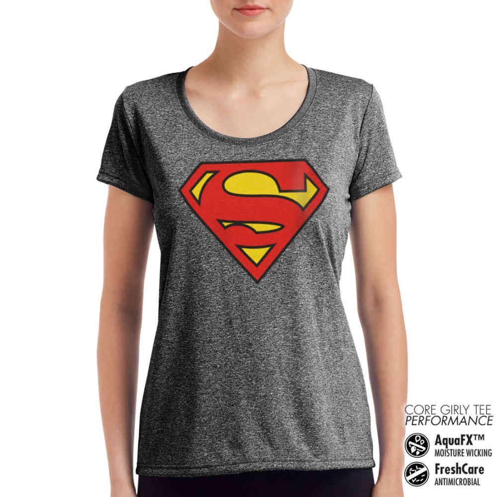 Dc Comics Dc Comics Superman Sport Tshirt Shield Performance Schwarz