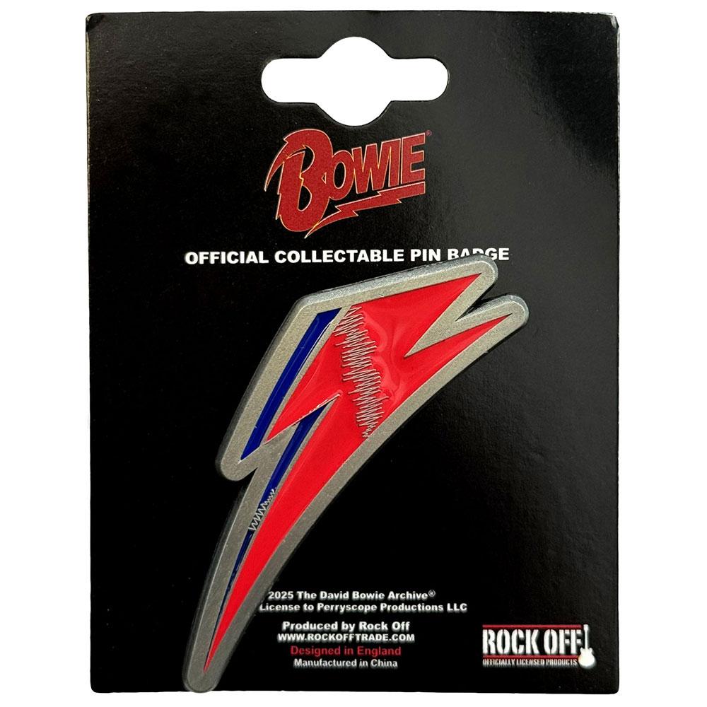 David Bowie - Flash Button pin - Rot/Mehrfarben | Attitude Deutschland